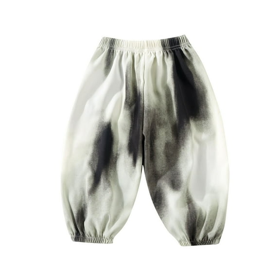 ZACPNCV Kids Boys Jogger Sweatpants Casual Pull-On Lightweight Pants Elastic Waist Trousers Black 7-8 Years