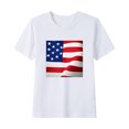 thumbnail image 1 of ZACPNCV Kids Flag Shirts USA Flag Stars Stripes Graphic Blouse Patriotic Shirt 4th of July T Shirt Summer Tops Tee White 3-4 Years, 1 of 6