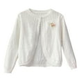 thumbnail image 1 of ZACPNCV Kids Girls Cardigan Long Sleeve Button Toddler Cardigan Knit Sweater White 0-1 Years, 1 of 1