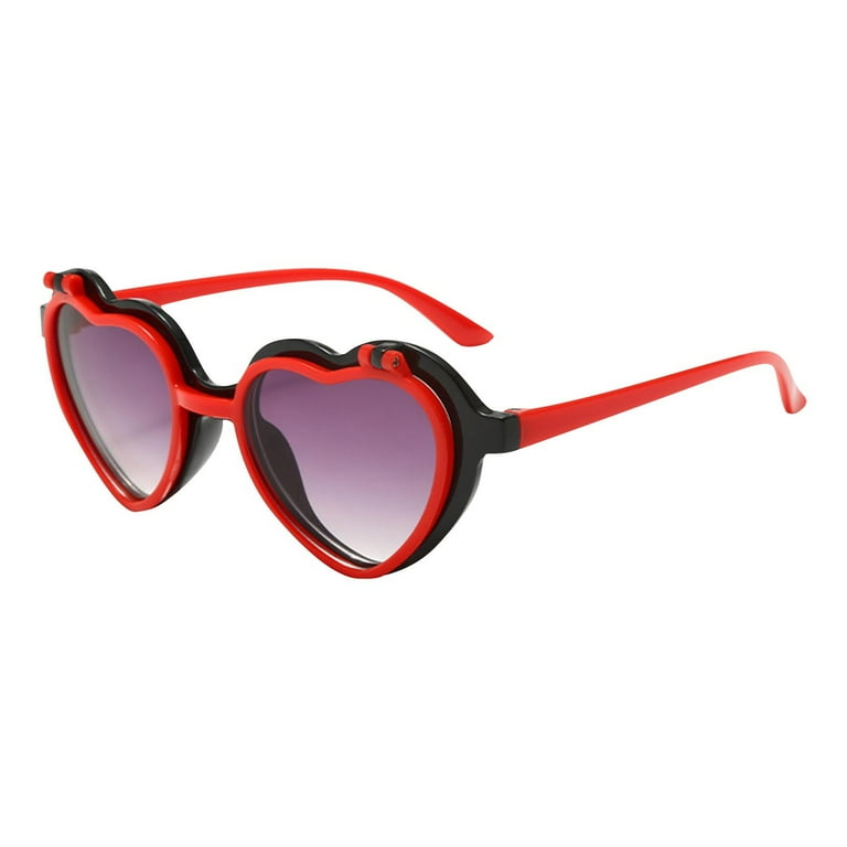 ZACPNCV Kids Heart Sunglasses Bulk Party Favors Rimless Colorful