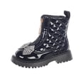 thumbnail image 1 of ZACPNCV Kids Hiking Short Boots Outdoor Lace-up Comfortable Non Slip Ankle Boots with Side Zipper Black, 1 of 9