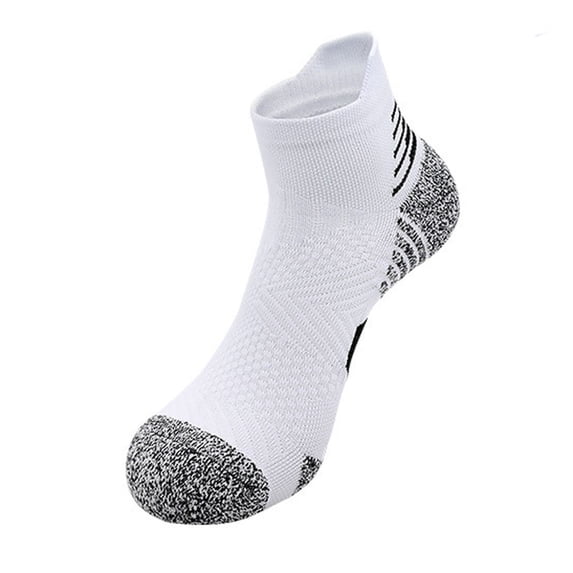 ZACPNCV Kids Low Cut Sports Socks Cushioned Non-Slip Comfort Running Socks Breathable Moisture-Wicking Mesh Workout Ankle Socks B-White