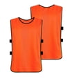 thumbnail image 1 of ZACPNCV Kids Mesh Scrimmage Training Vest High Visibility Quick Release Sides Elastic Training Pinnie Vest Reversible Basketball Football Pinny for Boys Girls B-Orange, 1 of 5