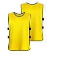 thumbnail image 1 of ZACPNCV Kids Mesh Scrimmage Training Vest High Visibility Quick Release Sides Elastic Training Pinnie Vest Reversible Basketball Football Pinny for Boys Girls B-Yellow, 1 of 5