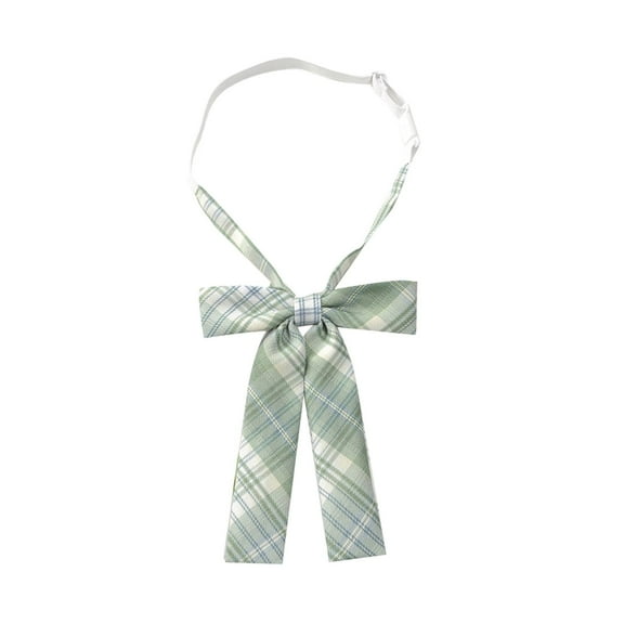 ZACPNCV Kids Plaid Tie Uniform Pre-Tied BowKnot Cute Stylish Colorful Bow Ties Green Free Size