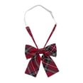 thumbnail image 1 of ZACPNCV Kids Plaid Tie Uniform Pre-Tied BowKnot Cute Stylish Colorful Bow Ties Wine Free Size, 1 of 3