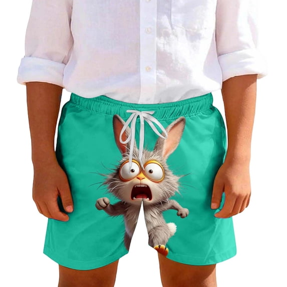 ZACPNCV Kids Swim Trunks Boys Girls Printed Beach Shorts Drawstring Elastic Waist Quick Dry Swimwear with Pockets Summer