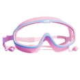 thumbnail image 1 of ZACPNCV Kids Swimming Goggles No Leaking Silicone Non Fog Swim Glasses with Ear Plugs Pool Pink 3-13 Years, 1 of 4