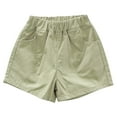 thumbnail image 1 of ZACPNCV Kids Toddler Boy Girl Cotton Summer Shorts Solid Color Casual Shorts with Pockets Green 18-24 Months, 1 of 6