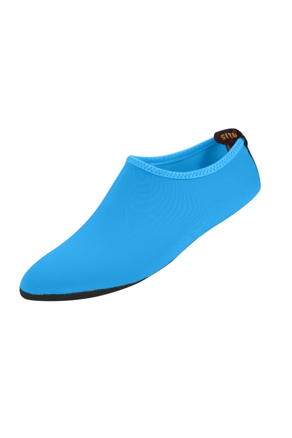 Kids Toddler Water Shoes Barefoot Quick-Dry Aqua Socks for Boys Girls Baby with Non-Slip Rubber Sole Blue 6-7 Years