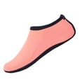 thumbnail image 1 of ZACPNCV Kids Toddler Water Shoes Barefoot Quick-Dry Aqua Socks for Boys Girls Baby with Non-Slip Rubber Sole Orange 8-9 Years, 1 of 1