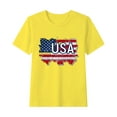 thumbnail image 1 of ZACPNCV Kids USA Shirt for Boys Girls 4th of July Shirts Flag Tshirt Patriotic Top Independence Day Outfit Yellow 3-4 Years, 1 of 6