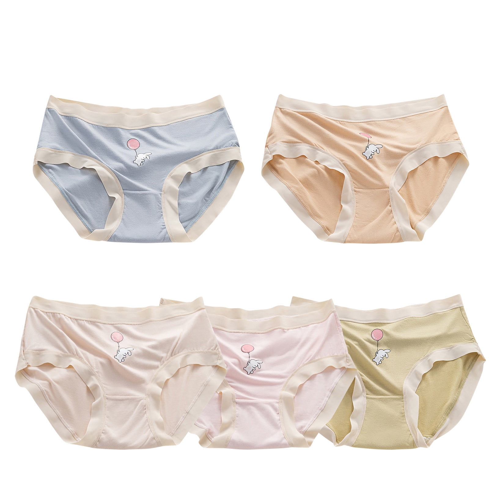 ZACPNCV Kids Underwear Breathable Cotton Panties Teen Girls Undies Soft