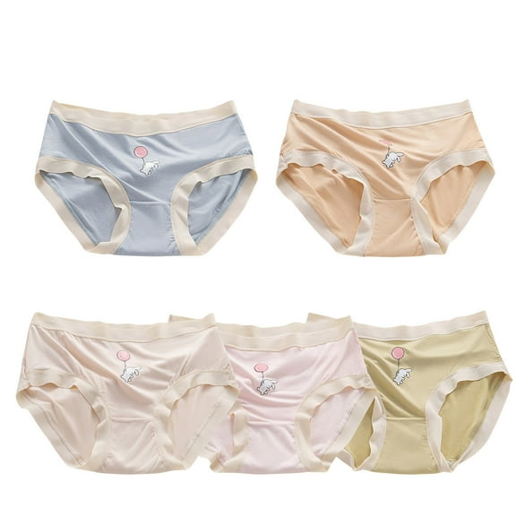 ZACPNCV Kids Underwear Breathable Cotton Panties Teen Girls Undies Soft Assorted Briefs 5-Pack Multicolor 14-15 Years