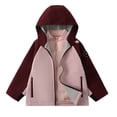 thumbnail image 1 of ZACPNCV Kids Waterproof Rain Jacket Lightweight Hooded Raincoat for Hiking Travel Outdoor Softshell Windbreaker Jacket Pink 15-16 Years, 1 of 6