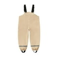 thumbnail image 1 of ZACPNCV Kids Waterproof Rain Pants with Suspenders Toddler Boys Girls Windbreaker Mud Pants Outerwear Bib Girls Bottoms Khaki 2-3 Years, 1 of 5