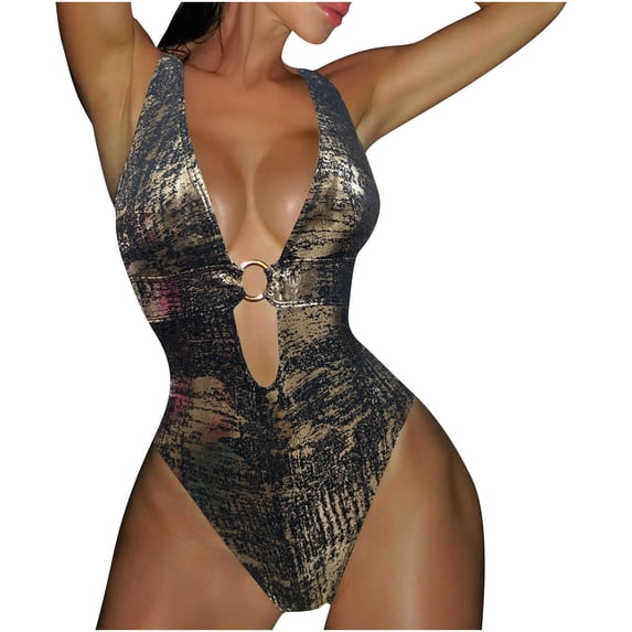 Lovskoo Ladies Floral Print Two Piece Bikini Set Triangle Top High Waisted Bottom Swimsuit for Pool Beach Vacation and Summer Activities