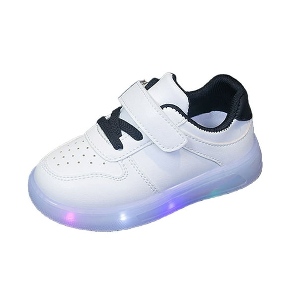 ZACPNCV Light Up Toddler Boys Girls Shoes Flashing Lightweight Tennis Walking Sneakers for Toddler Black