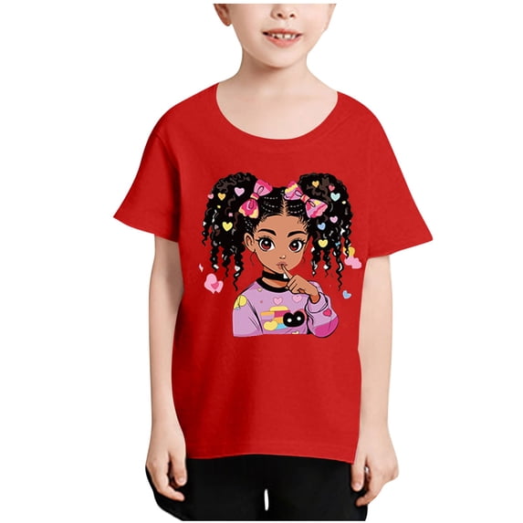 ZACPNCV Little Girl Shirts Mama's Girl Tee Shirt Top Summer Short Sleeve Clothes Mother's Day Gifts Red 11-12 Years