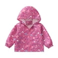 thumbnail image 1 of ZACPNCV Little Girls Boys Rain Jacket Kids Raincoat Waterproof Hooded Rain Jackets Lightweight Outerwear for Zip Hot Pink 3-4 Years, 1 of 9