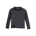 thumbnail image 1 of ZACPNCV Little Girls Long Sleeve Tee Shirts Soft Turtleneck Layering Pullover Slim Stretchy Tops Gray 10-11 Years, 1 of 5