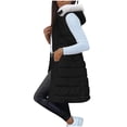 thumbnail image 1 of ZACPNCV Long Puffer Vest Women Winter Hooded Sleeveless Coat Warm Quilted Vest Jacket Zip Up Puffy Coat Fall Warm Outerwear, 1 of 9