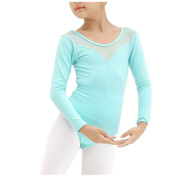ZACPNCV Long Sleeve Black Leotard for Girls Gymnastics Leotards Toddler Dance Ballet Bodysuit Mint Green 2-3 Years