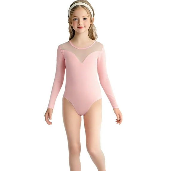 ZACPNCV Long Sleeve Black Leotard for Girls Gymnastics Leotards Toddler Dance Ballet Bodysuit Pink 10-11 Years