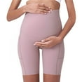 thumbnail image 1 of ZACPNCV Maternity Shorts Over The Belly Biker Workout Yoga Active Athletic Pregnancy Short Pants Pink S, 1 of 5