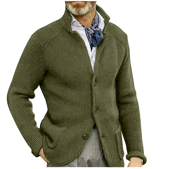 ZACPNCV Men Blazer Knit Cardigan Shawl Collar Button Blazer Cardigan Shawl Collar Buttons Knit Cardigan Sweater