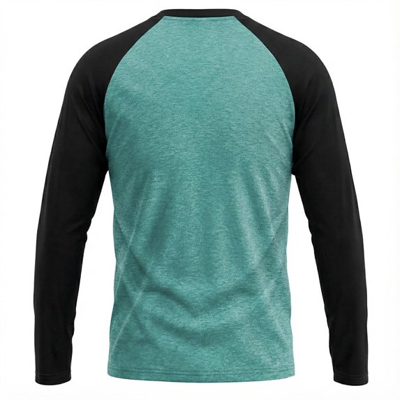 ZACPNCV Men Crew Neck Long Sleeve Colorblock T-Shirts Tops Green