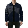 thumbnail image 1 of ZACPNCV Men Wool Loose Fit Loose Vintage Denim Jackets Man Cargo Button Jean Coat, 1 of 7