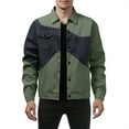 thumbnail image 1 of ZACPNCV Men Wool Loose Fit Loose Vintage Denim Jackets Man Cargo Button Jean Coat, 1 of 9