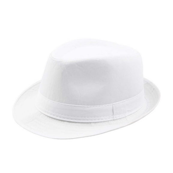 ZACPNCV Men and Women Unisex British Style Solid Color Fedora Hat Sun Hat Hats Men Father's Day Gifts White Free Size