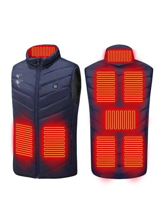 ZACPNCV Men's Heated Vest Smart Controller Lightweight Quilted Vest for Hiking