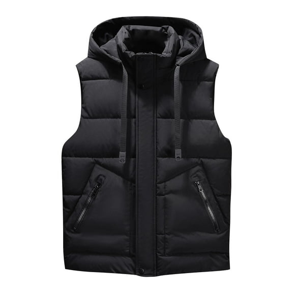 ZACPNCV Men's Lightweight Packable Puffer Vest Sleeveless Puffy Outerwear Water-Resistant Bubble Jackets Work Casual Golf