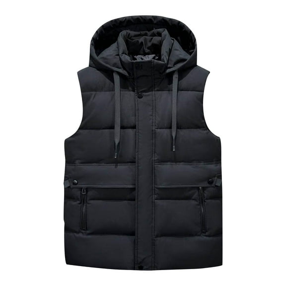 ZACPNCV Men's Lightweight Packable Puffer Vest Sleeveless Puffy Outerwear Water-Resistant Bubble Jackets Work Casual Golf