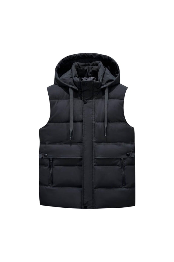 Men's Lightweight Packable Puffer Vest Sleeveless Puffy Outerwear Water-Resistant Bubble Jackets Work Casual Golf