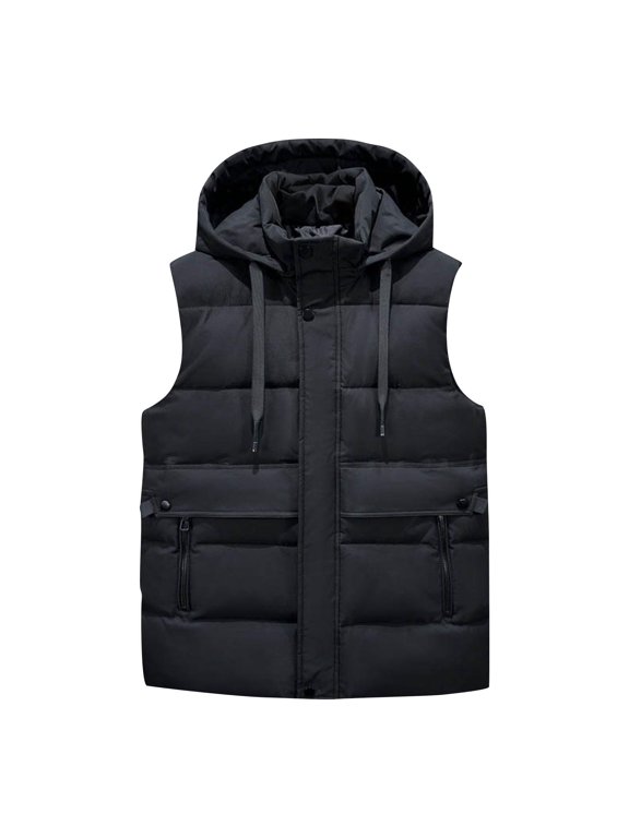 Men's Lightweight Packable Puffer Vest Sleeveless Puffy Outerwear Water-Resistant Bubble Jackets Work Casual Golf