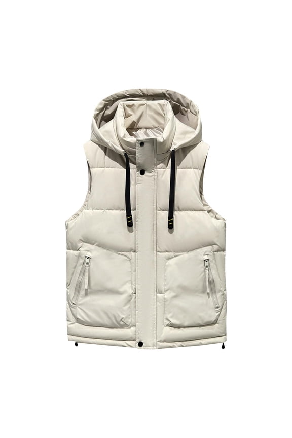 Men's Lightweight Packable Puffer Vest Sleeveless Puffy Outerwear Water-Resistant Bubble Jackets Work Casual Golf