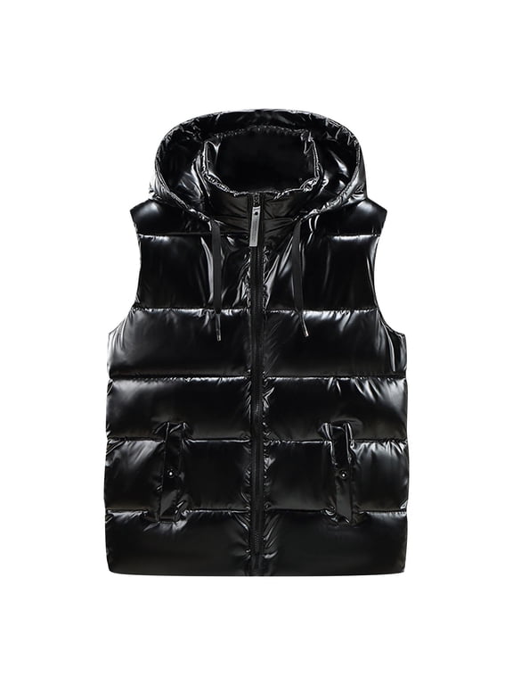 Men's Lightweight Packable Puffer Vest Sleeveless Puffy Outerwear Water-Resistant Bubble Jackets Work Casual Golf