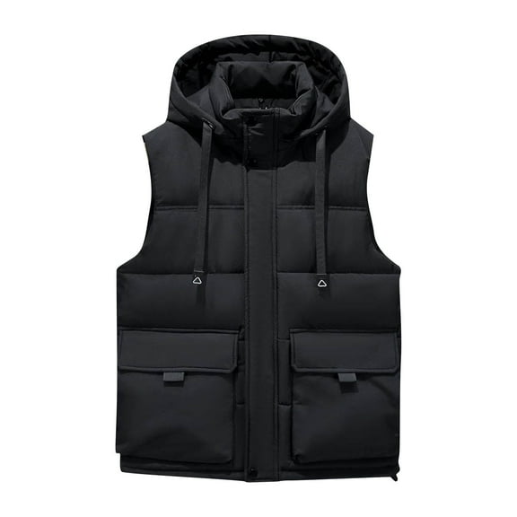 ZACPNCV Men's Lightweight Packable Puffer Vest Sleeveless Puffy Outerwear Water-Resistant Bubble Jackets Work Casual Golf