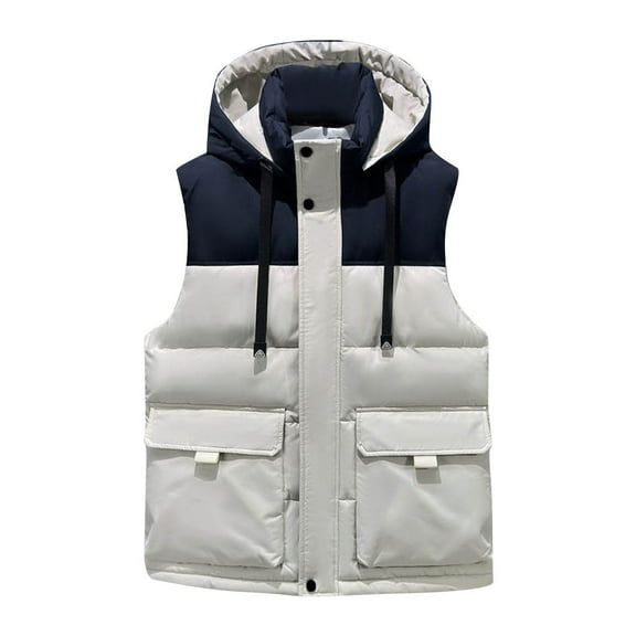 ZACPNCV Men's Lightweight Packable Puffer Vest Sleeveless Puffy Outerwear Water-Resistant Bubble Jackets Work Casual Golf