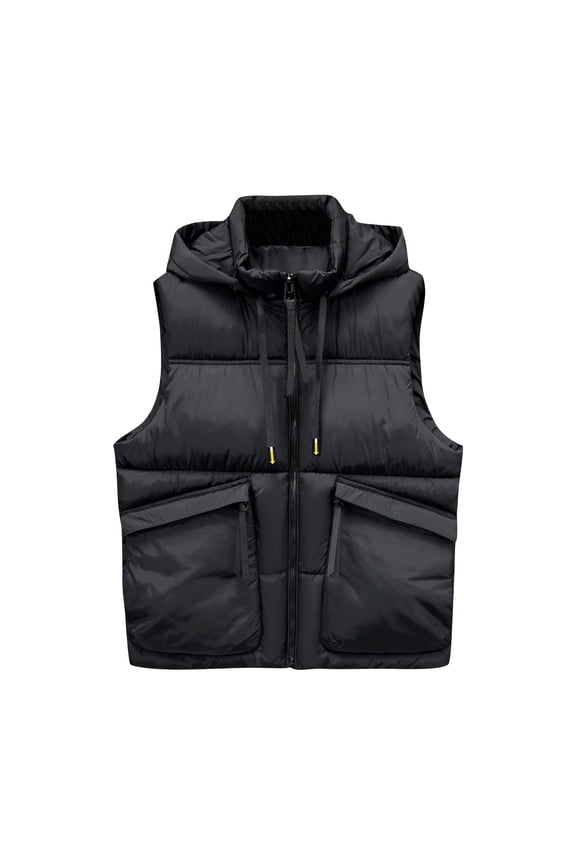 Men's Lightweight Packable Puffer Vest Sleeveless Puffy Outerwear Water-Resistant Bubble Jackets Work Casual Golf