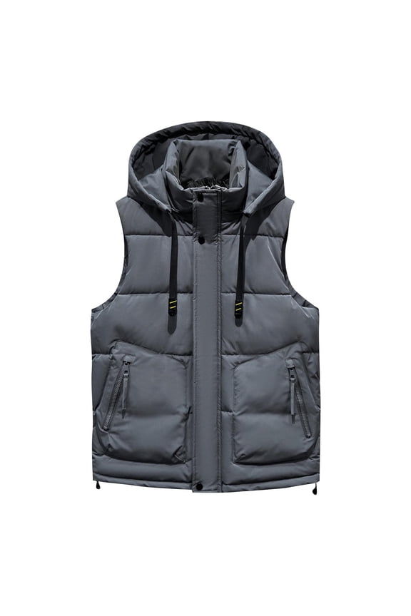Men's Lightweight Packable Puffer Vest Sleeveless Puffy Outerwear Water-Resistant Bubble Jackets Work Casual Golf