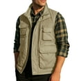 thumbnail image 1 of ZACPNCV Men's Puffer Vest Outerwear Golf Sleeveless Jacket Winter Warm Lightweight Pockets Windproof, 1 of 9