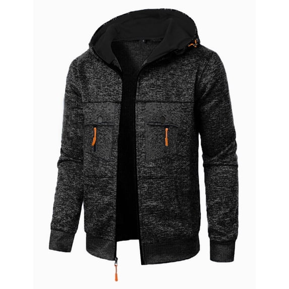 ZACPNCV Men's Winter Jacket Cotton Military Jackets Fleece Lined Thick Work Warm Cargo Coats with Hooded