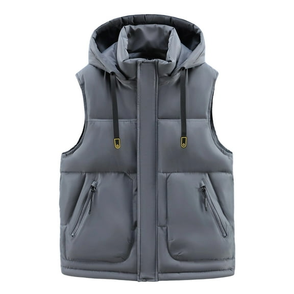 ZACPNCV Men’s Winter Padded Vest – Lightweight Warm Sleeveless Jacket with Soft Cotton Filling, Windproof & Comfortable Outerwear for Cold Weather