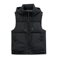 thumbnail image 1 of ZACPNCV Men's Winter Puffer Vest Sleeveless Warm Zipper Lightweight Jacket Vest with Removable Hood, 1 of 5