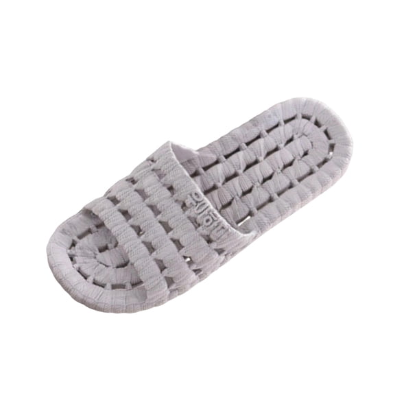 Lovskoo Mens Casual PVC Bathroom Slippers Non Slip Shower Sandals Indoor Home Use Summer Lightweight Drainage Design Waterproof